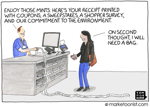 Marketoonist Cartoon: marketing at the point of sale