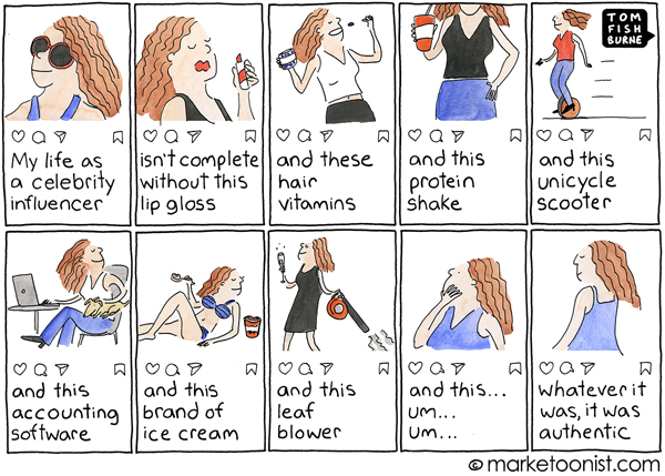 Influencer Fatigue Marketoonist Cartoon