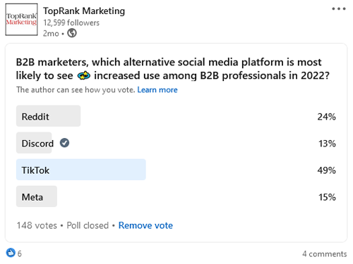 2022 January 4 LinkedIn Poll