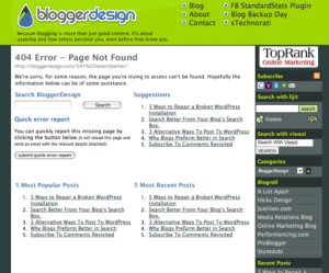 404 Error Page Mockup