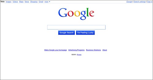 New Google Home Page 112609