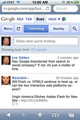 Google Buzz iPhone App