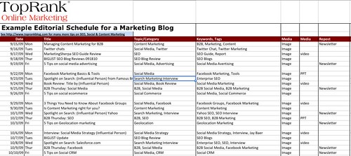 SEO Tool: Basic Editorial Plan @TopRank