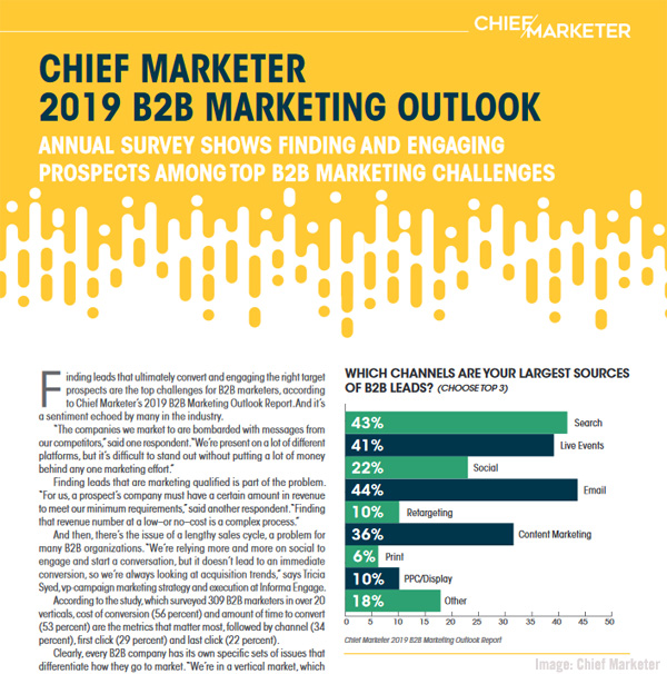 Chief Marketer 2019 B2B Marketing Outlook Survey Image