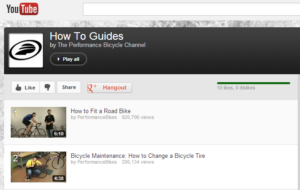 Performance Bikes uses video content marketing to establish their expertise and build brand trust.