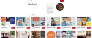 Example of HubSpot on Pinterest