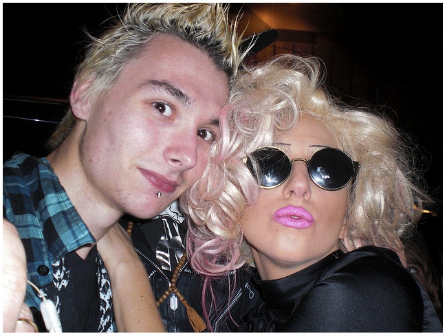 Lady Gaga with one of her Little Monsters