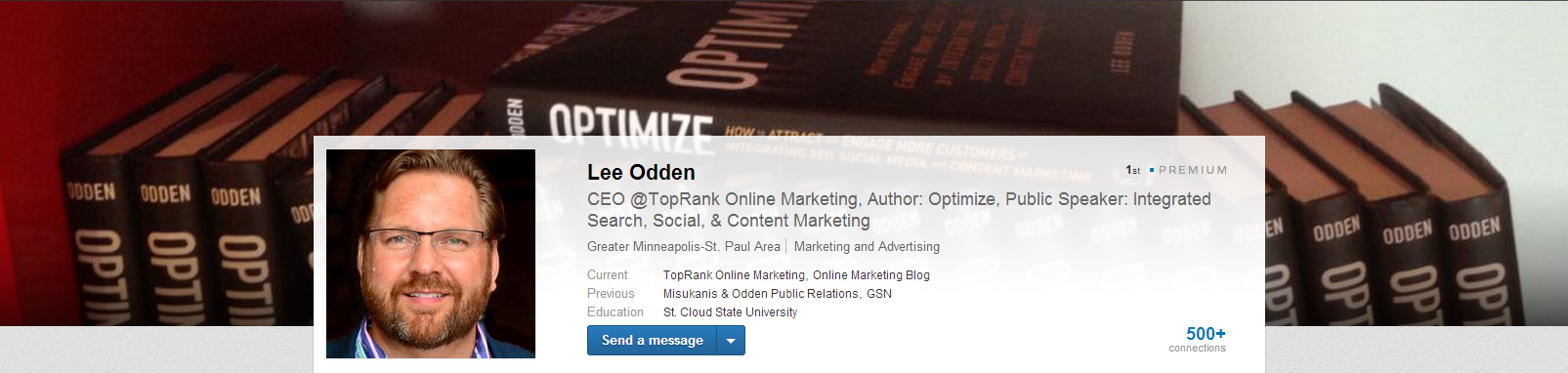 Lee Odden Optimized LinkedIn Profile