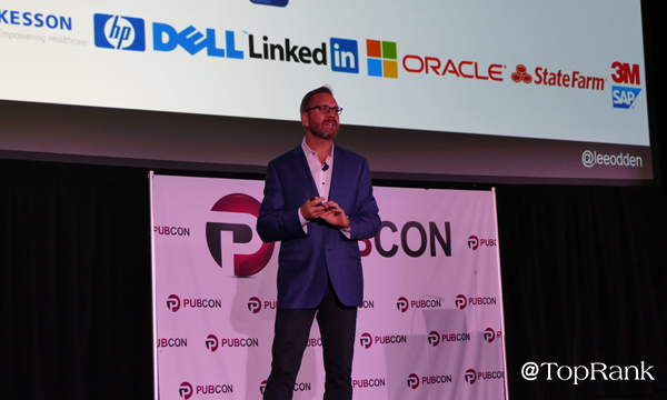 Lee Odden speaking at Pubcon Pro Las Vegas 2018 Photo by Lane R. Ellis