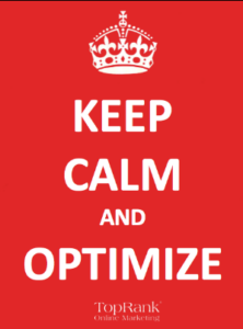 Keep calm and optimize