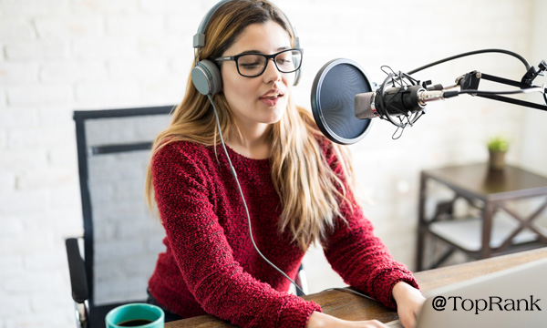 Podcasting Woman Image