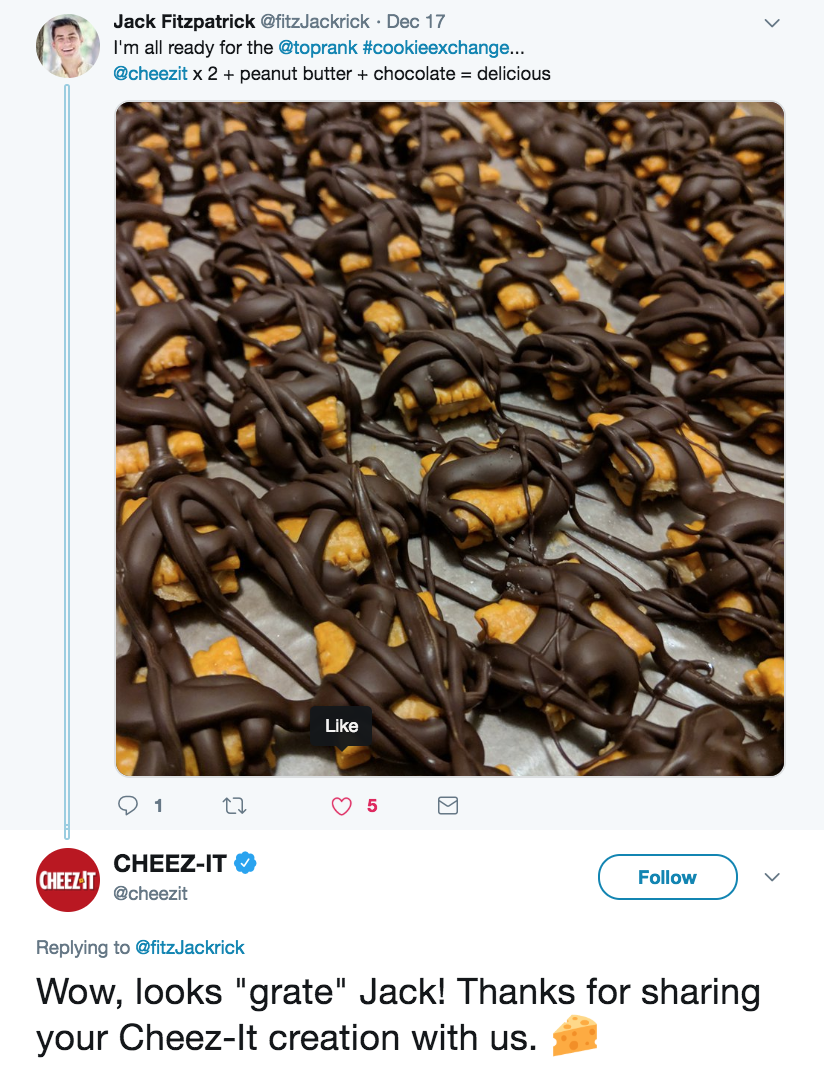 TopRank Marketing's Jack Fitzpatrick Gets Cheez-It Shout Out