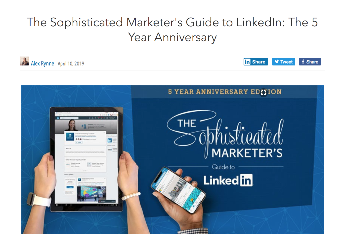 LinkedIn Relaunches The Sophisticated Marketers' Guide