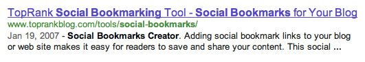 Social Bookmarks Creator