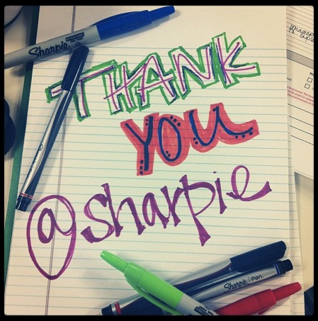 A fan thanks @sharpie