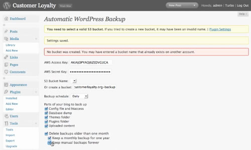 Automatic WordPress Backup