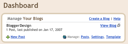 Blogger Dashboard