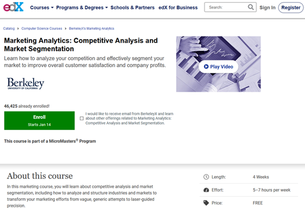 edX Marketing Analytics Course Image