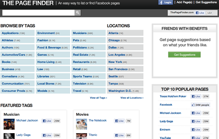 Find Facebook Fan Pages