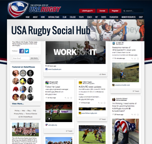 USA Rugby Social Hub