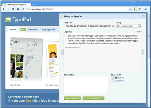 TypePad Blog It