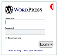 Wordpress Login Screen